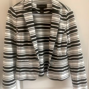 Ann Taylor Blazer soft material size XS black & white striped patterned